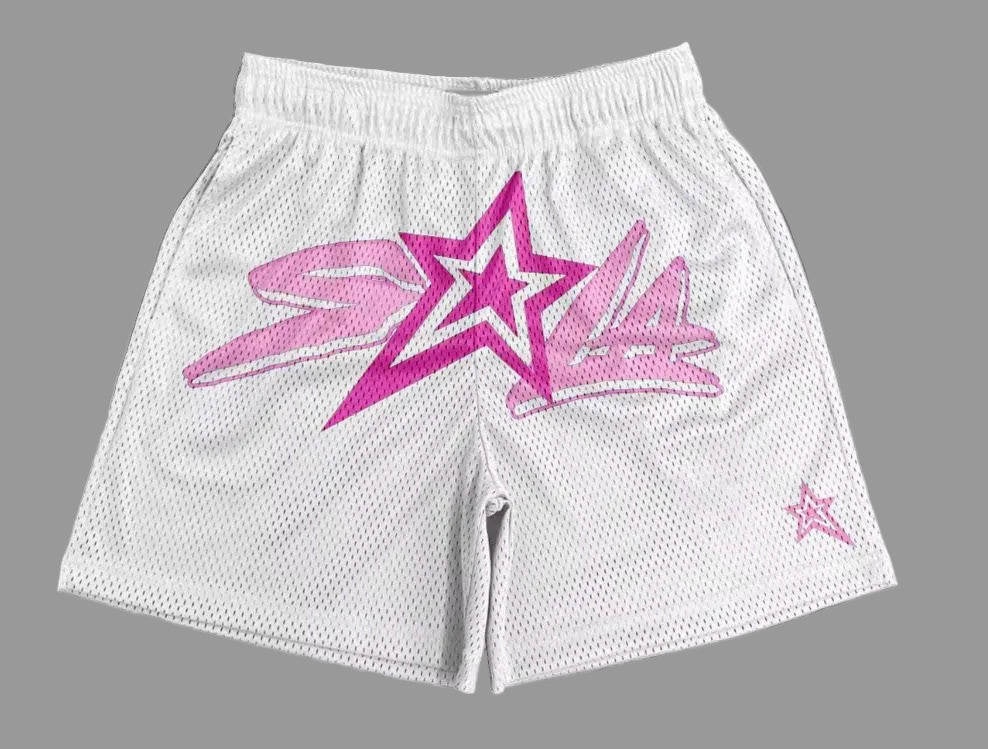 Lone Star Shorts - White & Pink